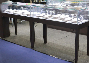 Матовый черный цвет Стрига - ящик Стеклянный стол дисплейный счетчик 1200X550X900MM
