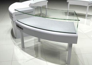 Современный волнообразный деревянный стеклянный витрина для ювелирных изделий / часовой магазин