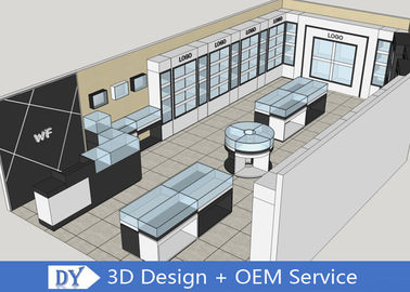 OEM 3D дизайн магазин ювелирные экранные чехлы деревянные блестящие белый / черный