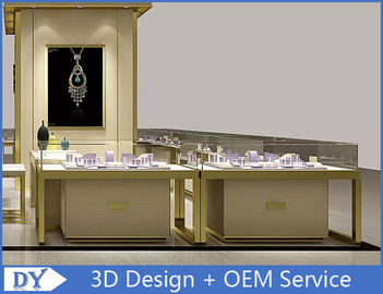 OEM Custom Luxury Glass Jewelry Showcase Counter с светодиодом