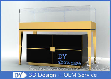 S/S + MDF + Glass + Lights Золото Ювелирные изделия Витрины Интерьер 3D дизайн