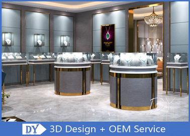 витринные шкафы ювелирных изделий магазина дизайна 3Д в изготовленных на заказ логотипе размера/мебели магазина украшений