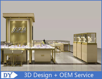 OEM Custom Luxury Glass Jewelry Showcase Counter с светодиодом