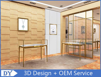 Роскошные 3D дизайнерские ювелирные шкафы для магазинов / стеклянные ювелирные шкафы